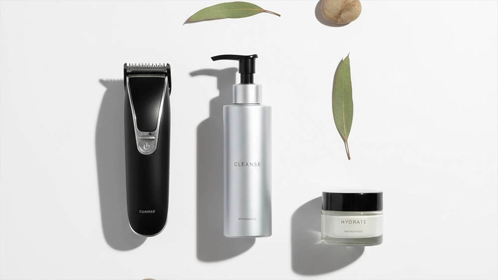 Minimalist Grooming Kit: Trimmer + Cleanser + Gel Moisturizer minimalist grooming kit — trimmer, cleanser, gel moisturizer