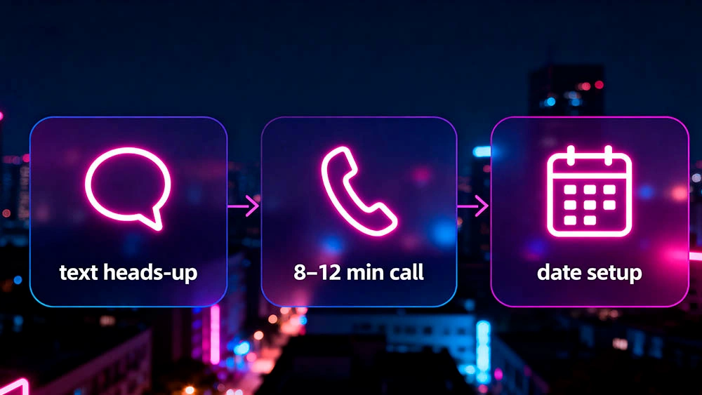 Phone call flow - heads-up, short call, next step
